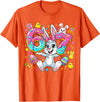 67 Six Seven Meme 6 7 Cute Rabbit Bunny Easter Day Girl Kids T-Shirt in Orange