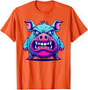 Cartoon Pig Art I Kids Pig Angry Pig I Colorful Pig T-Shirt - Orange