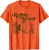 The Stone Was Rolled Away He Alive Retro Christian Easter T-Shirt in Orange
