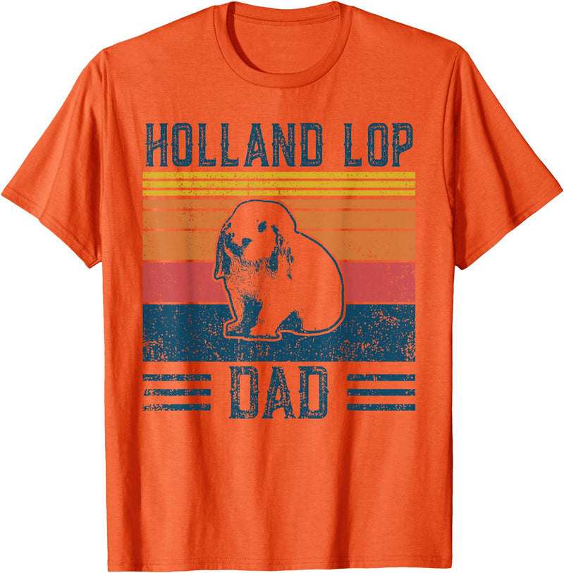 Best Rabbit Dad Men - Vintage Holland Lop T-Shirt in Orange