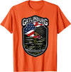 Great Smoky Mountains National Park Souvenirs Gatlinburg Tennessee Souvenirs Bears Gifts TN American Flag T-Shirt - Orange