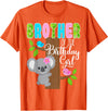 Koala Birthday Party Supplies Koala Bear Birthday Brother Of The Birthday Girl Koalas Bday T-Shirt - Orange