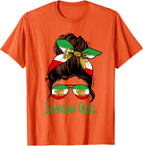 Iran For Women Iranian For Girl Flag Lion Persian T-Shirt - Orange
