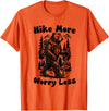 Outpost Scouting Gear by Giant Step Design Co. Hike More Worry Less Funny Cub Scouts BSA Hiking Bear T-Shirt - Orange