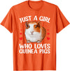 Guinea Pig Gift Guinea Pig Accessories & Stuff Cute Guinea Pig For Women Girls Hamster Pet Guinea Pig Lover T-Shirt - Orange