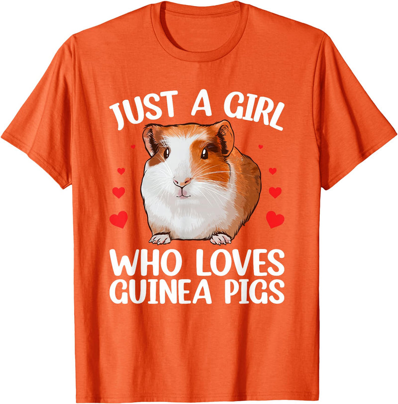 Guinea Pig Gift Guinea Pig Accessories & Stuff Cute Guinea Pig For Women Girls Hamster Pet Guinea Pig Lover T-Shirt - Orange