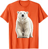 Polar bear for Men Women Design byMH Polar Bear T-Shirt - Orange