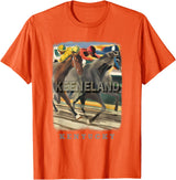 Keeneland Kentucky Horse Racing Excitement Keeneland Kentucky KY Horse Racing Excitement SD447 T-Shirt - Orange