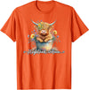 KAEDAM Gifts: Highland Cows Cute Baby Highland Cow Calf Love Spring Pastel Novelty T-Shirt - Orange