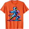 Cow Karate Black Belt Apparel Cow Karate Kick Punch Cute Funny Cool Martial Arts Cow T-Shirt - Orange