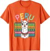 Peru Flag Peruvian Roots Peru Llama Peruvian Roots Peru Heritage T-Shirt - Orange