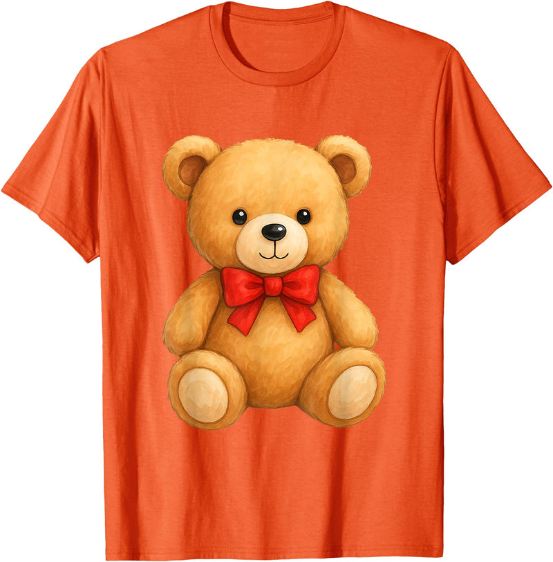 Teddy Bear Accessories Gifts Women Men Kids Teddy Bear Cute Teddy Bear Lover Illustration Graphic Design T-Shirt - Orange
