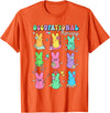 Men Women Rabbit T-Shirt (Black) in Orange