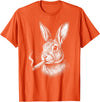 Smoking Rabbit Cigarette Bunny Funny Meme Stupid Brainrot T-Shirt in Orange