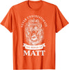 Gifts for Matt Matt Gift Name Lion T-Shirt - Orange