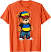 Ukrainian Teddy Bear Breakdance Rapper Ukrainian Flag Teddy Bear Ukraine Hip Hop T-Shirt - Orange