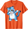 generic Funny Cartoon Korean Tiger for Youth Toddler Kids Boys Girls T-Shirt - Orange