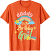 Birthday Girl Rainbow Matching Family Daddy Of The Birthday Girl Llama Matching Family T-Shirt - Orange