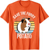 Vintage Guinea Pig Shirts and Gifts Save The Furry Potato Funny Guinea Pig T-Shirt - Orange