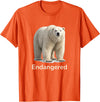 Endangered Animal Species Apparel Company Polar Bear Endangered Animal Species T-Shirt - Orange