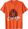 Totality Lion Head Courage T-Shirt T-Shirt - Orange