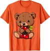 Cute Cherry Animals Cherry Bear Cute Bear Nature Cherry Fruit Artwork Wildlife T-Shirt - Orange