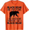 Cool American Black Bear Lovers gifts costume Black Bear Tee Funny American Bear Lover Animal T-Shirt - Orange