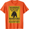 Montana Wildlife Nature Apparel Funny Glacier National Park Grizzly Brown Bear Souvenir Gift T-Shirt - Orange