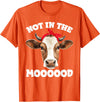 Don't Talk To Me Designz Not In The Mood Sarcastic Heifer Dairy Cow Midwest Farmer T-Shirt - Orange