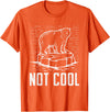 Climate Change Designs Polar Bear Against Climate Change Global Warming Design T-Shirt - Orange