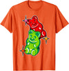 Urban Empyre Gummy Bear Candy Red Green T-Shirt - Orange