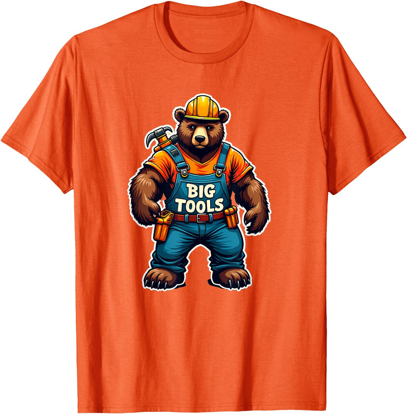 Jay Moe Design I Love Muscle Bear Funny Gay Big Tools LGBTQ Pride Vintage T-Shirt - Orange