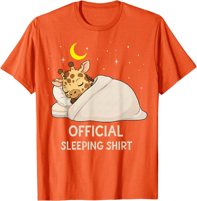 OfficialSleepshirtAxis1 Funny Giraffe Official Sleepshirt Pajama Zoo Boys Girls Kids T-Shirt - Orange