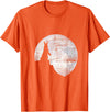 Pet Owner Gift Bunny Moon Rabbit T-Shirt in Orange