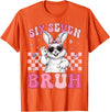 Bunny Rabbit 67 Six Seven Bruh 6 7 Happy Easter Women Girls T-Shirt in Orange