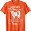 I Have A Plan For Retirement Cow Lover Gifts I Have Plan For Retirement Floral Cow Lover Farmer Gifts T-Shirt - Orange