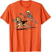 Halloween Costume Spooky Skeleton Beagle Beagle Skeleton Halloween T-Shirt - Orange