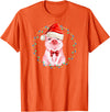 Dibble Dabble Holidays Sweet Pig with Santa Hat Pig Lover Christmas T-Shirt - Orange