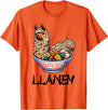 Alpaca LLama Lama Llamen Ramen Chinese Food Llamen Noodles Chinese Food Alpaca Llama Lover T-Shirt - Orange