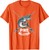 Fishing IM Co Pike Slayer Fishing Fisherman Northern Pike T-Shirt - Orange