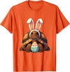 Funny Easter Tortoise Lovers Egg Eggs Bunny Rabbit Funny T-Shirt in Orange
