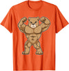 Snabdesign84 Bear Bodybuilder Bodybuilding Sports T-Shirt - Orange