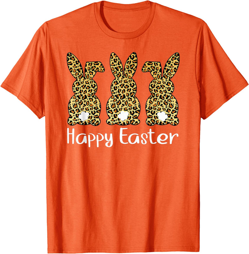 Cute Rabbit Lover Bunny Graphic T-Shirt (Red) in Orange