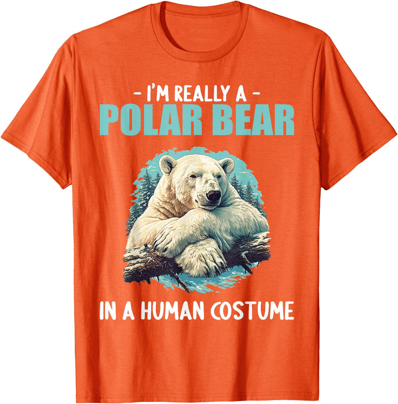 Polar Bears Polar Bear Lovers Shop Polar Bears Polar Bear T-Shirt - Orange