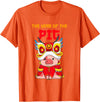 The Year Of The Pig 2031 Chinese Lunar New Year Year Of The Pig 2031 Chinese New Year Zodiac Sign Kids T-Shirt - Orange