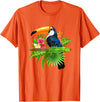 Toucan Bird Ornithologist Gift Idea Tropical Birds Exotic Summer Animal Toucan T-Shirt - Orange