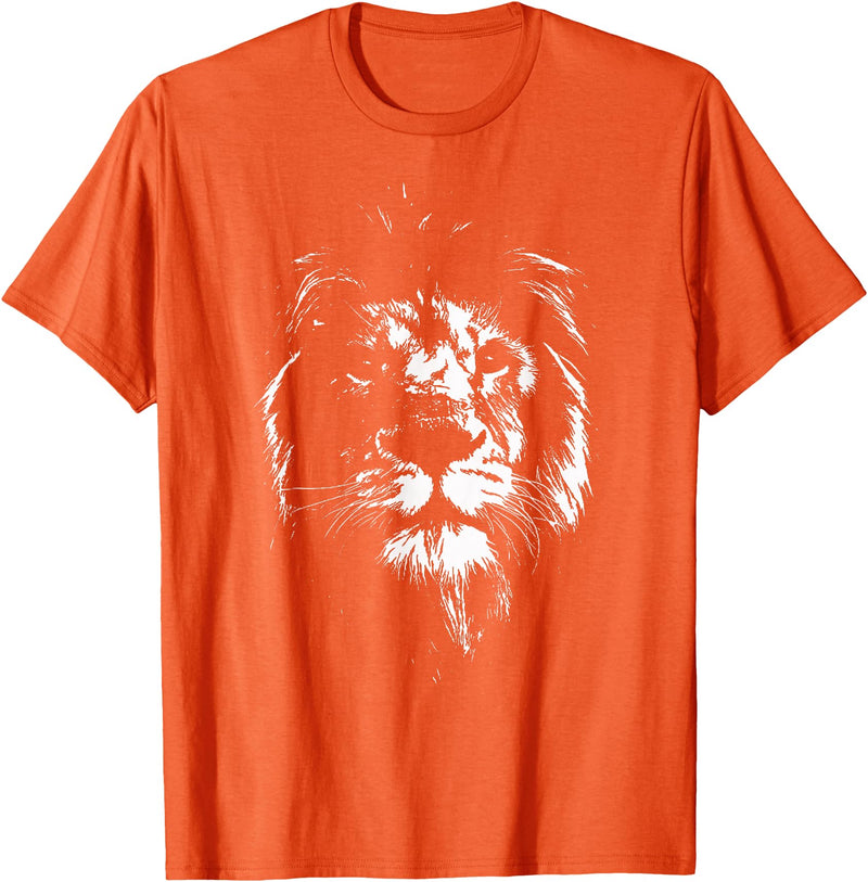 Löwe Löwen Tiere Motiv Lion Africa Lion Shirt Animals Lion Head Lion Mane Gift T-Shirt - Orange