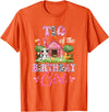 Cow First Birthday Girl Family Tio Of The Birthday Girl 1st Birthday Cow Farm Family T-Shirt - Orange