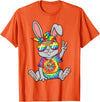 Hippie Tie Dye Rabbit Peace Sign T-Shirt in Orange