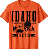 Idaho Is Calling And I Must Go! Idaho Is Calling & I Must Go Bear Mountains Vintage Gift T-Shirt - Orange